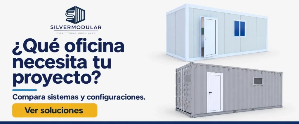 Explora las soluciones de oficinas modulares de SILVERMODULAR: módulos Isopanel y contenedores transformados.