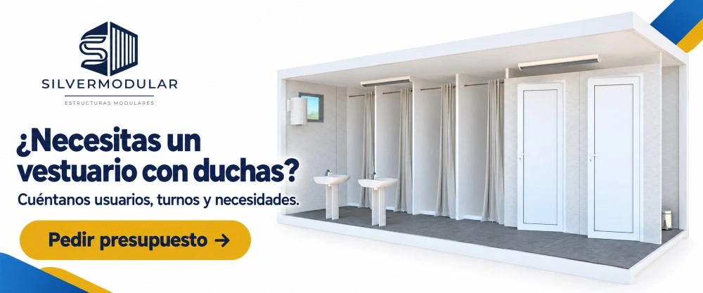 Solicitar presupuesto de un vestuario prefabricado con duchas a SILVERMODULAR.